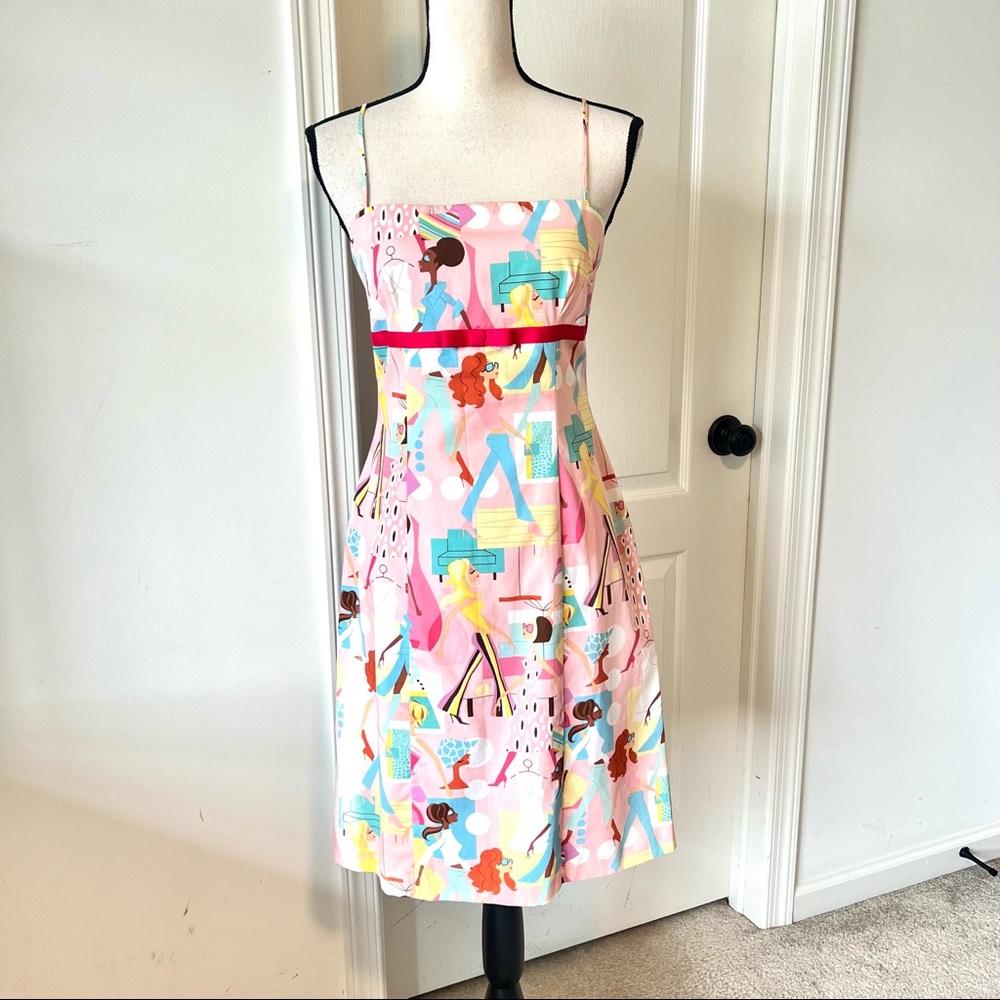 Unique JANIQUE by KOUROSH Feminine Power Retro Empire Waist Dress—SZ. 4